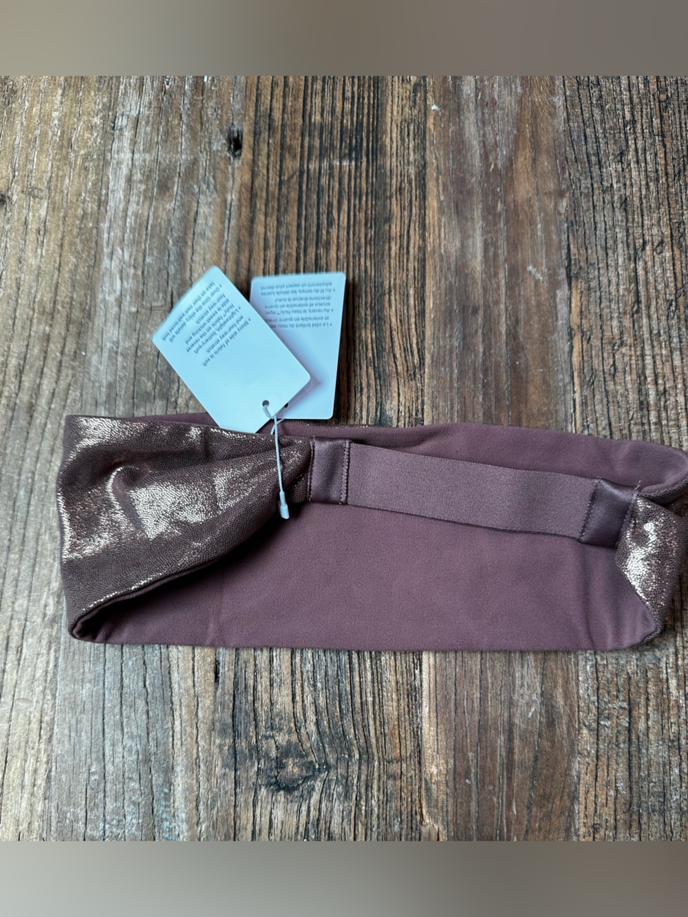 lululemon athletica Metallic Brown Wide Stretch Headband - Picture 4 of 9